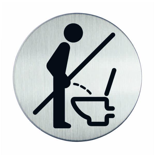 Pictogram Ø8.3 WC Please Sit Down